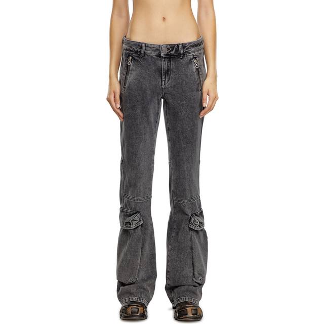 Diesel, Flared Jeans, female, Gray, W25, D-Poky-S Jeans