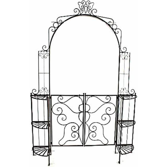 Laki Steel Gate Arch - Black (233cm H X 29cm W X 156cm D)
