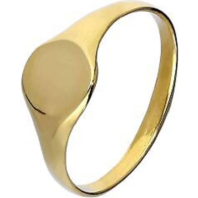 9ct Gold Children's Round Signet Ring Size A - H