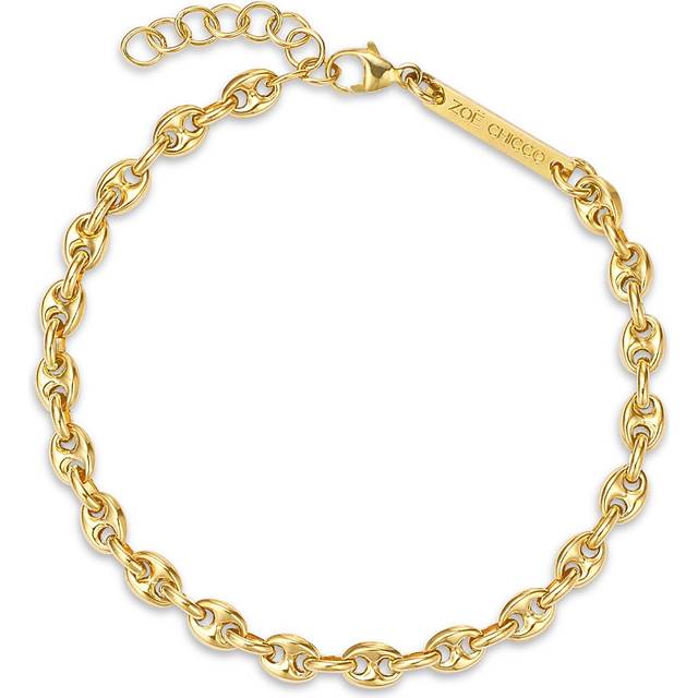 Zoe Chicco 14K Yellow Gold Heavy Metal Puff Mariner Link Chain Bracelet