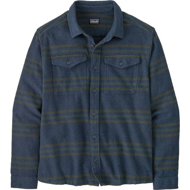 Patagonia Fjord Flannel Shirt - Skjorta - Herr Treelined: Smolder Blue XS