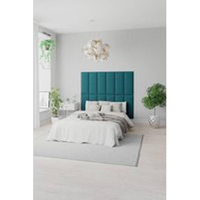 Aspire Easymount Wall Mounted Upholstered Panels Modular Diy Headboard In Plush Velvet Fabric Silver (pack Of 4), Silver