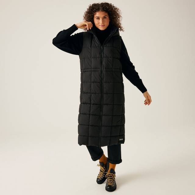'Leandra' Longline Bodywarmer - Black - 12