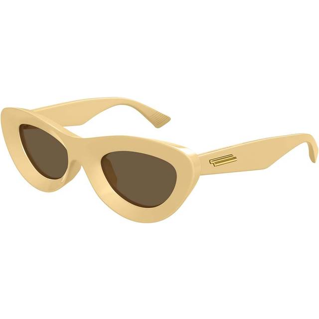 Bottega Veneta Woman BV1325S 002 Sunglasses Injected Yellow Brown Cat Eye