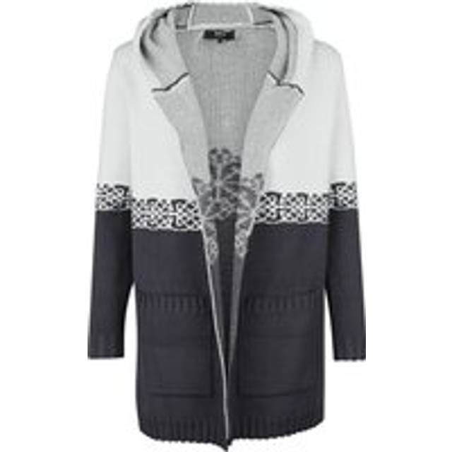 Black Premium by EMP Chunky Knitted Keltic Cardigan Cardigan grey - L