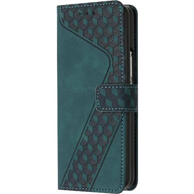 (Green) Phone Case for Samsung Galaxy Z Fold 6 Magnetic Card Slots Cover Wallet Kickstand Flip Folio