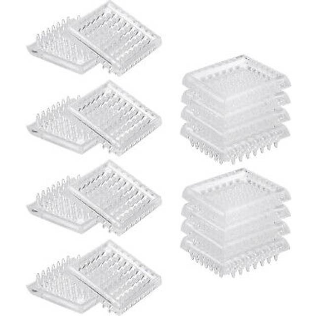 16 Pcs Carpet Protectors Spiked Caster Cups 1.89 Square Spiked Furniture Cup