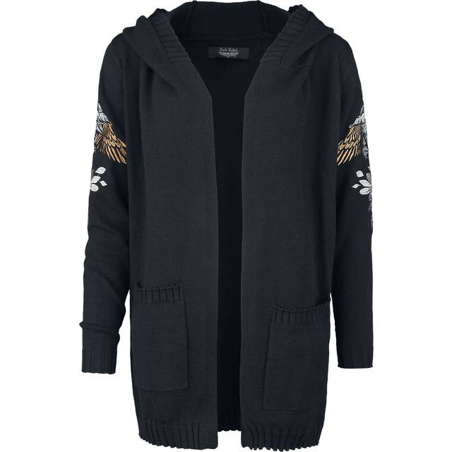 Rock Rebel by EMP Cardigan With Embroidery Cardigan black - S