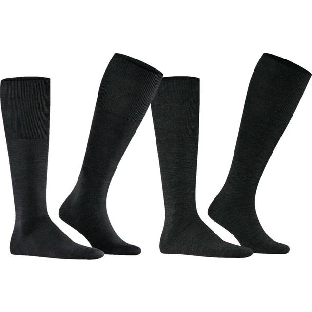 FALKE knästrumpor för män, Svart (svart 3000), 41-42 EU