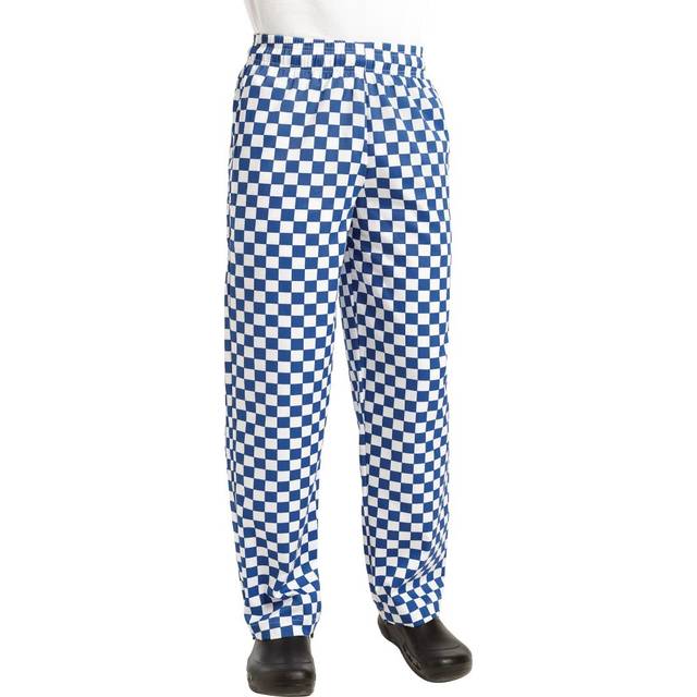 Chef Works Essential Baggy Pants Big Blue Check XS