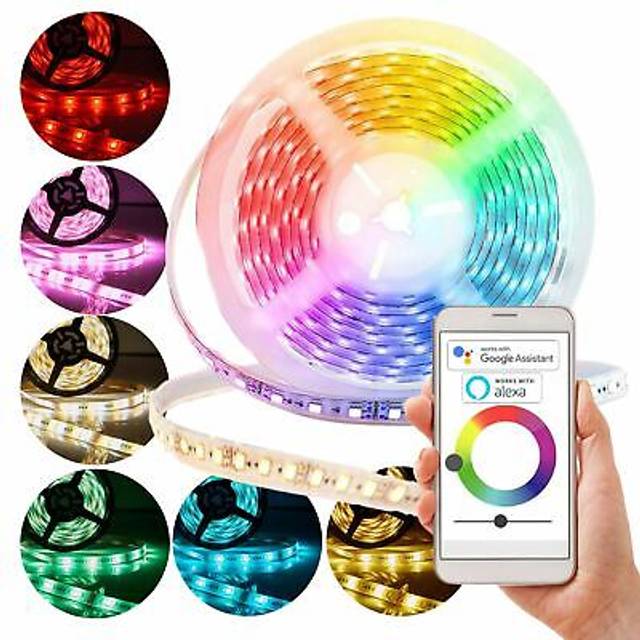 Colour Changing Smart LED Strip Lights for Wifi Connection | 5m