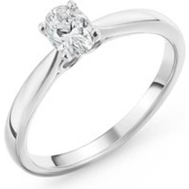 Beyond Brilliance 18ct White Gold Oval Shaped Diamond Solitaire Ring