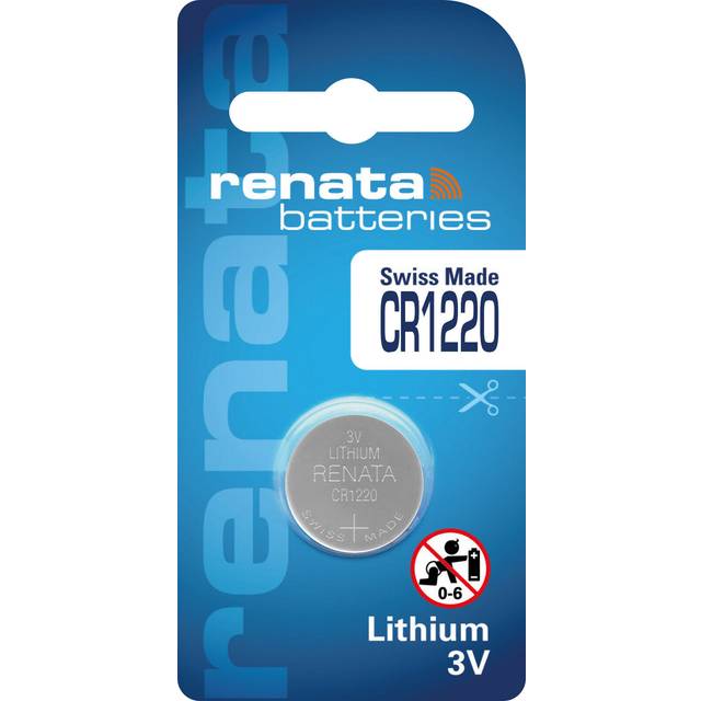 Renata cr1220 button cell battery 3v replace cr br dl ecr kcr lm 1220 1220b