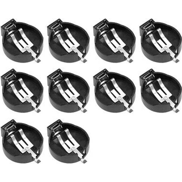 10 pcs cr2450 horizontal battery holder black container shell
