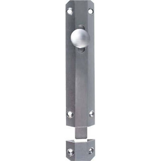 Surface mounted flat sliding door bolt lock 102mm x 36mm satin chrome
