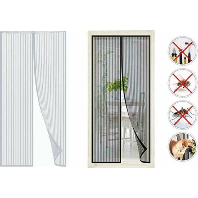 Magic curtain door mesh magnetic fastening hands free fly bug insect screen