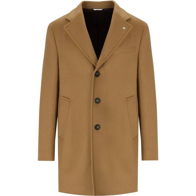 MANUEL RITZ CAMEL SINGLE-BREASTED COAT