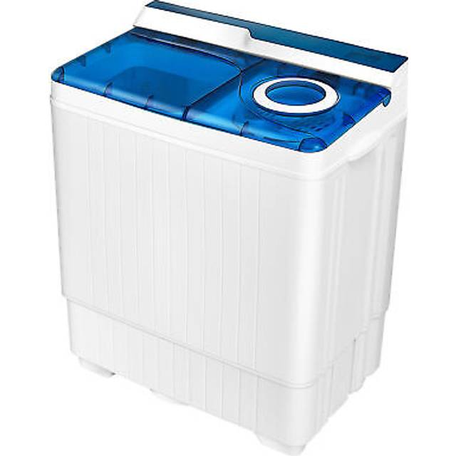 Twin Tub Portable Semi-automatic Washing Machine 6.5KG Washer+2KG Dryer Blue - One Size