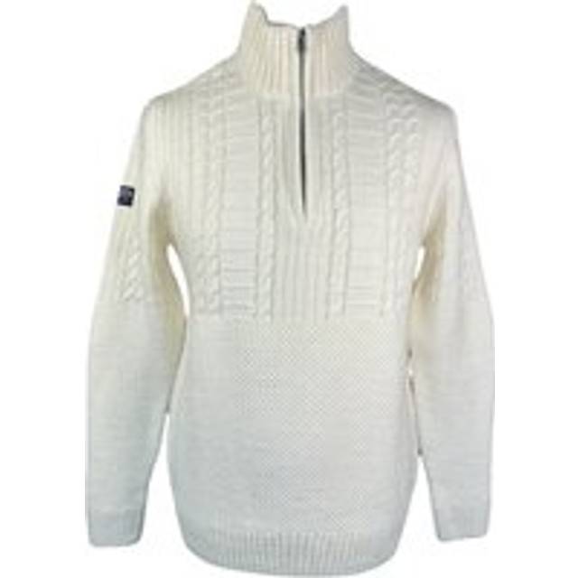 Superdry men's vintage jacob henley jumper winter white cable knit half zip