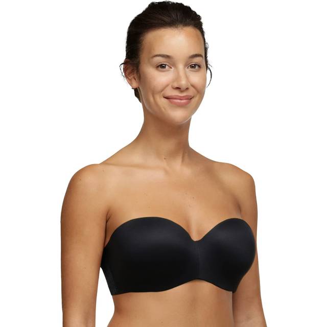 Chantelle Womens Easy Feel Norah Bandeau T-Shirt Bra - Black Polyamide - Size 32B