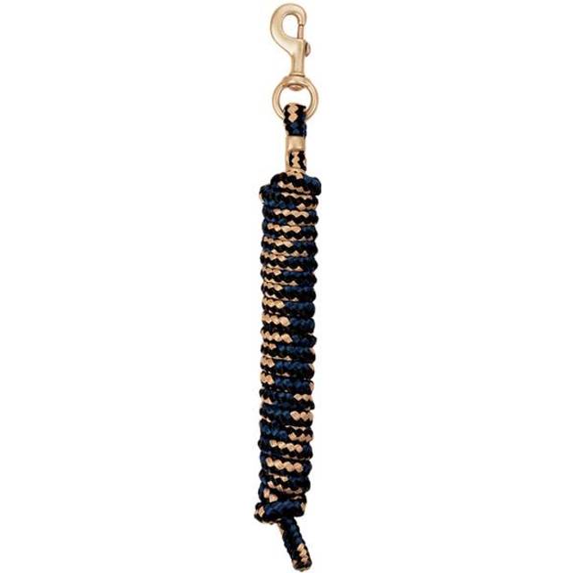Weaver Leather Poly Lead Rope   BlackTanNavy  58 x 10
