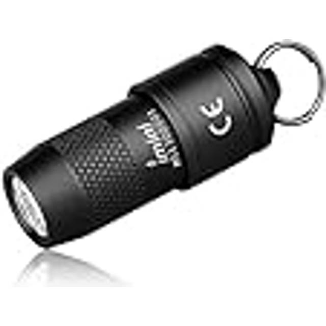 OLIGHT iMini LED-ficklampa nyckelhållare med magnetisk bas 3 x LR41 knappceller IPX6 och 1,5 m fallskydd, liten nyckelring för vandring, reparation och nödsituationer svart