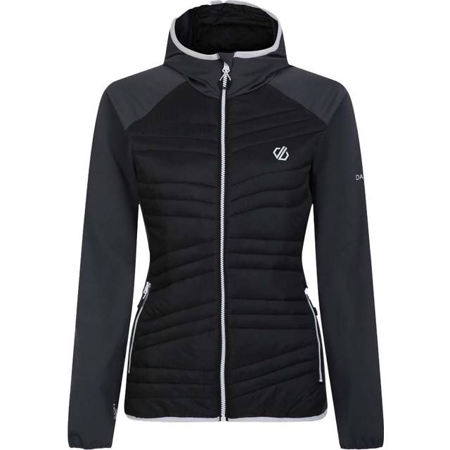 Dare 2b Women's Durable Altimeter Hybrid Jacket Black Ebony Grey, Size: 8