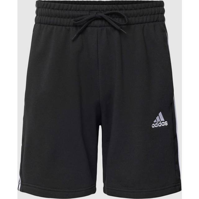 Adidas Mens Essentials French Terry 3-Stripes Short Size: Extra Large, Colour: Black