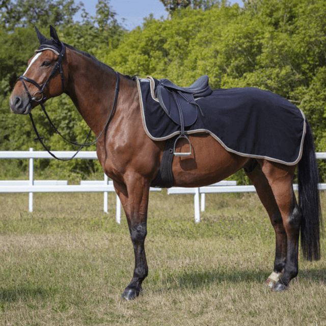 EQUITHÈME Polyfun Polar Fleece Ridtäcke Svart (140)