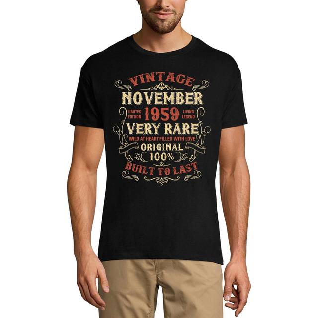 ULTRABASIC Men's T-Shirt November 1959 Vintage - 62nd Birthday Gift Tee Shirt XS black