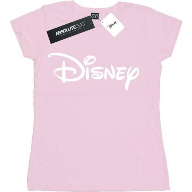 (XXL, Baby Pink) Disney Womens/Ladies Classic Logo Cotton T-Shirt