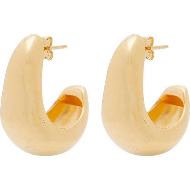 Dome Medium Hoop Earrings | 18ct Gold Plated