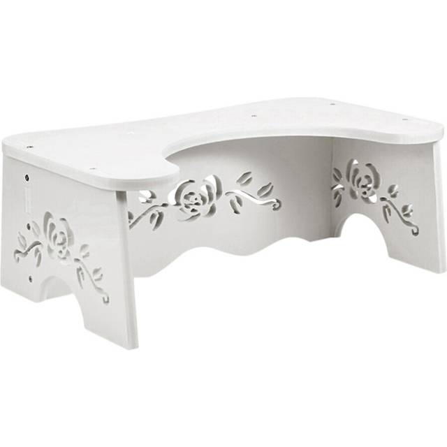 1 Pc Toilet Stool White Prime Sturdy Durable Footstool Toilet Stool Auxiliary Stool for Toilet