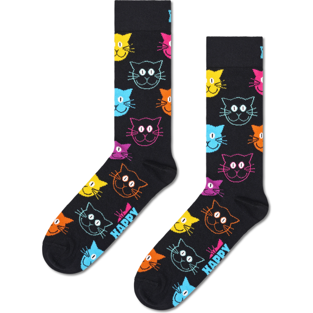 Happy Socks Cat Sock - Black (4-7)