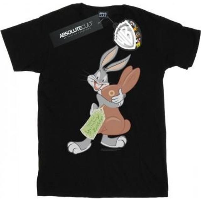 (S, Black) Looney Tunes Mens Bugs Bunny Yummy Easter T-Shirt