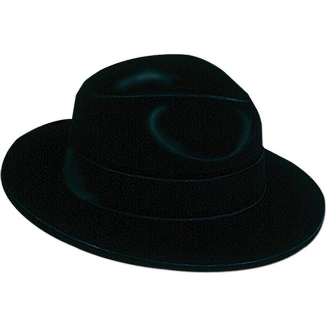 Beistle 66820 - Black Velour Fedora - Pack of 24