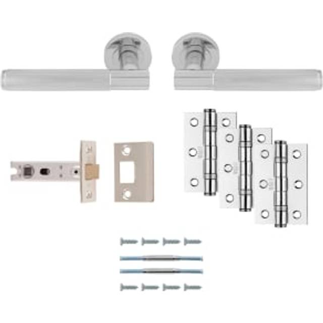 Lagos Door Handle - Polished Chrome (6.5cm W)