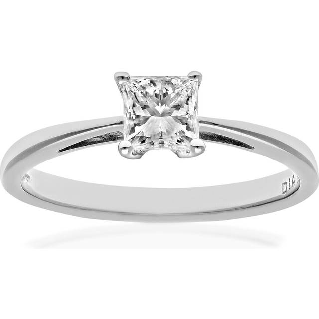 Platinum diamond engagement ring 0.50ct princess cut certified diamond by naava