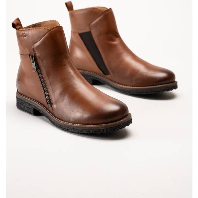 Rosa Negra - Bruna boots i skinn storlek 37 - Brandy Old (37)