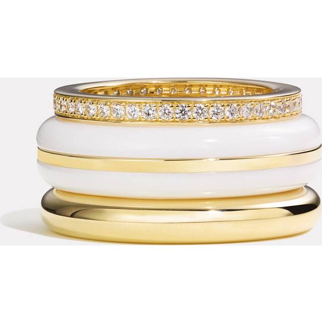 By Pariah Classic Ring Stack | White Agate - 55