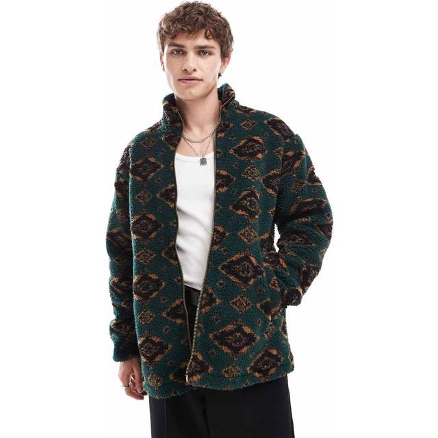 Sherpa Fleece Jacket in Scarab