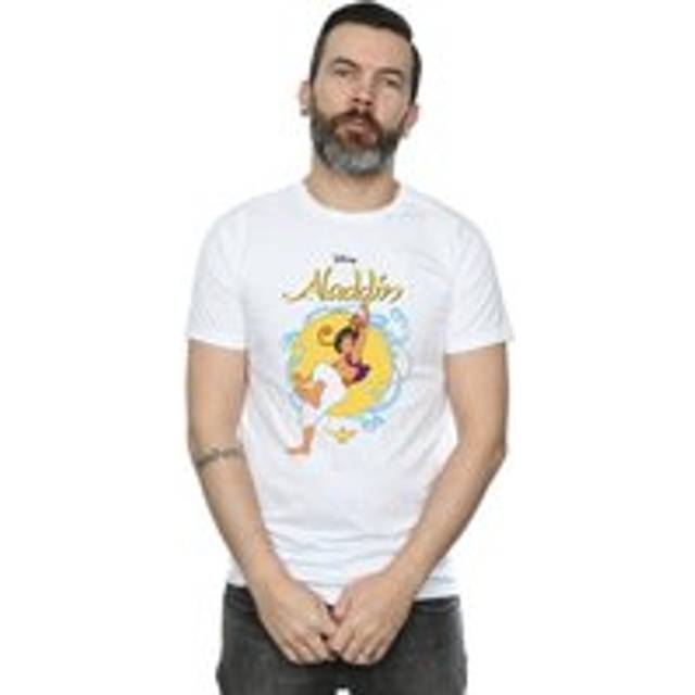 (L, White) Disney Mens Aladdin Rope Swing T-Shirt