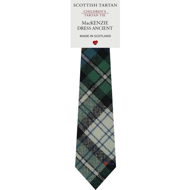 Boys All Wool Tie Woven And Made in Scotland in MacKenzie Dress Ancient Tartan