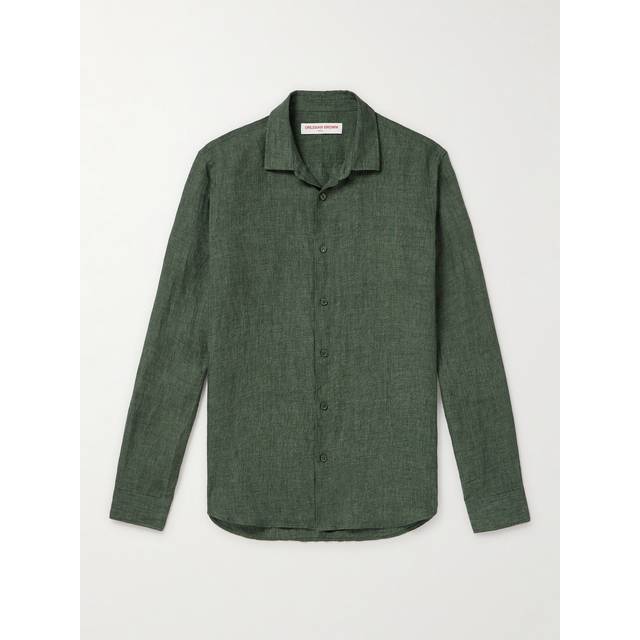 Orlebar Brown - Giles Linen Shirt - Men - Green - XXL