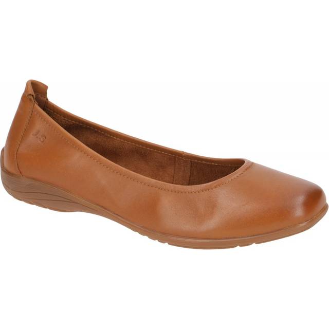 Josef Seibel Fenja 01 Leather Ballet Pumps, Brown