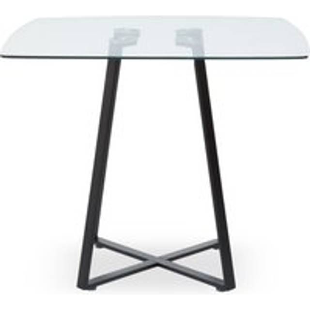 Metropolitan Square Glass Dining Table - Black - One Size