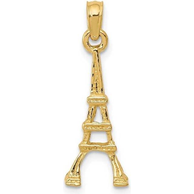 14K Yellow Gold Eiffel Tower Pendant