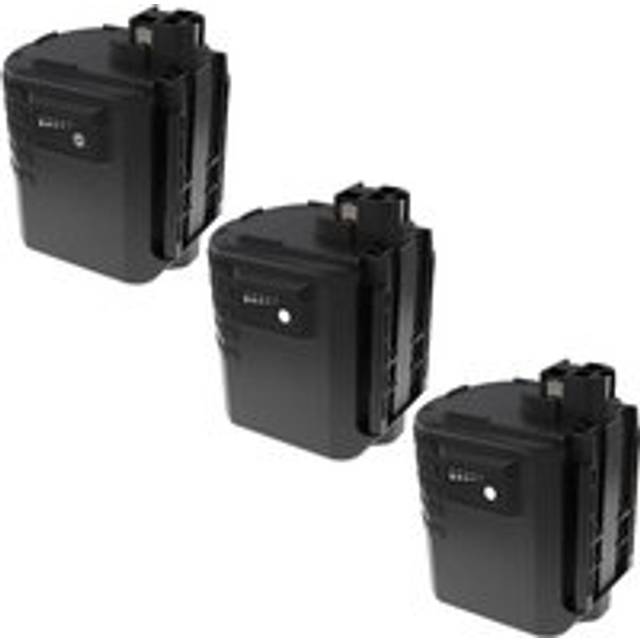 Extensilo - 3x Battery Replacement for Bosch BAT019, BAT020, 2 607 335 216, 2 607 335 223, BAT021 for Power Tools (3300 mAh, NiMH, 24 v)