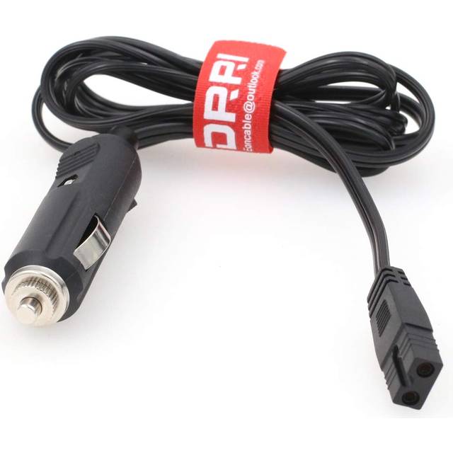 DRRI Mini kylskåp 12 V DC 2-stifts strömkabel för mobicool kylbox, bilkylbox, bil frys, kylskåp (3 m)