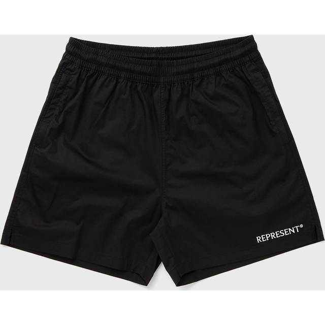 Represent Mens Black Brand-embroidered Regular-fit Stretch Cotton-blend Shorts S - BLACK